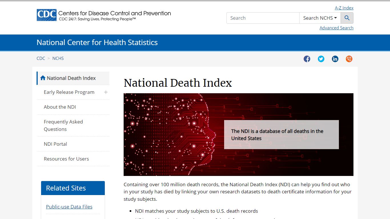 Data Access - National Death Index - Centers for Disease Control and ...